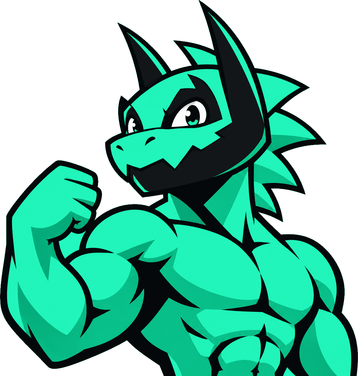 Bolt The Striker flexing